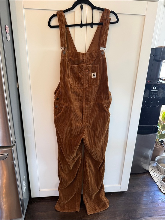 Carhartt Pants - Carhartt Brown Women’s Corduroy Bib Straight Overalls